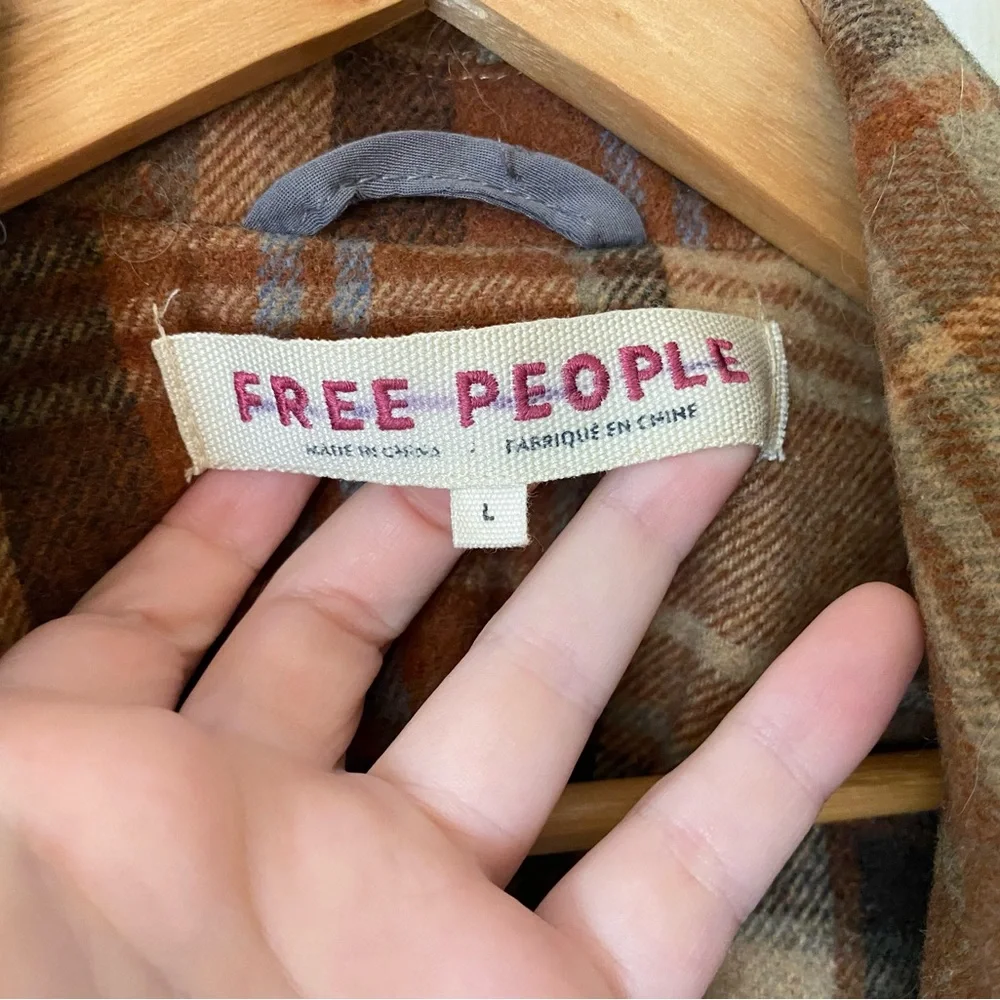 Free People | Plaid Pea Coat - Picture 4 of 5